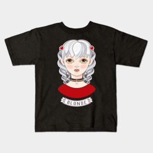 White Haired Blonde Kids T-Shirt